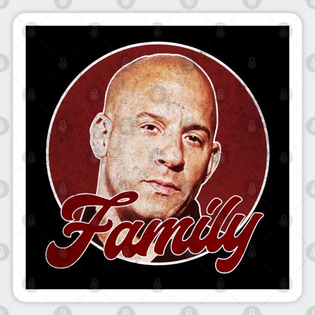 Vin Diesel Family Meme Magnet by karutees